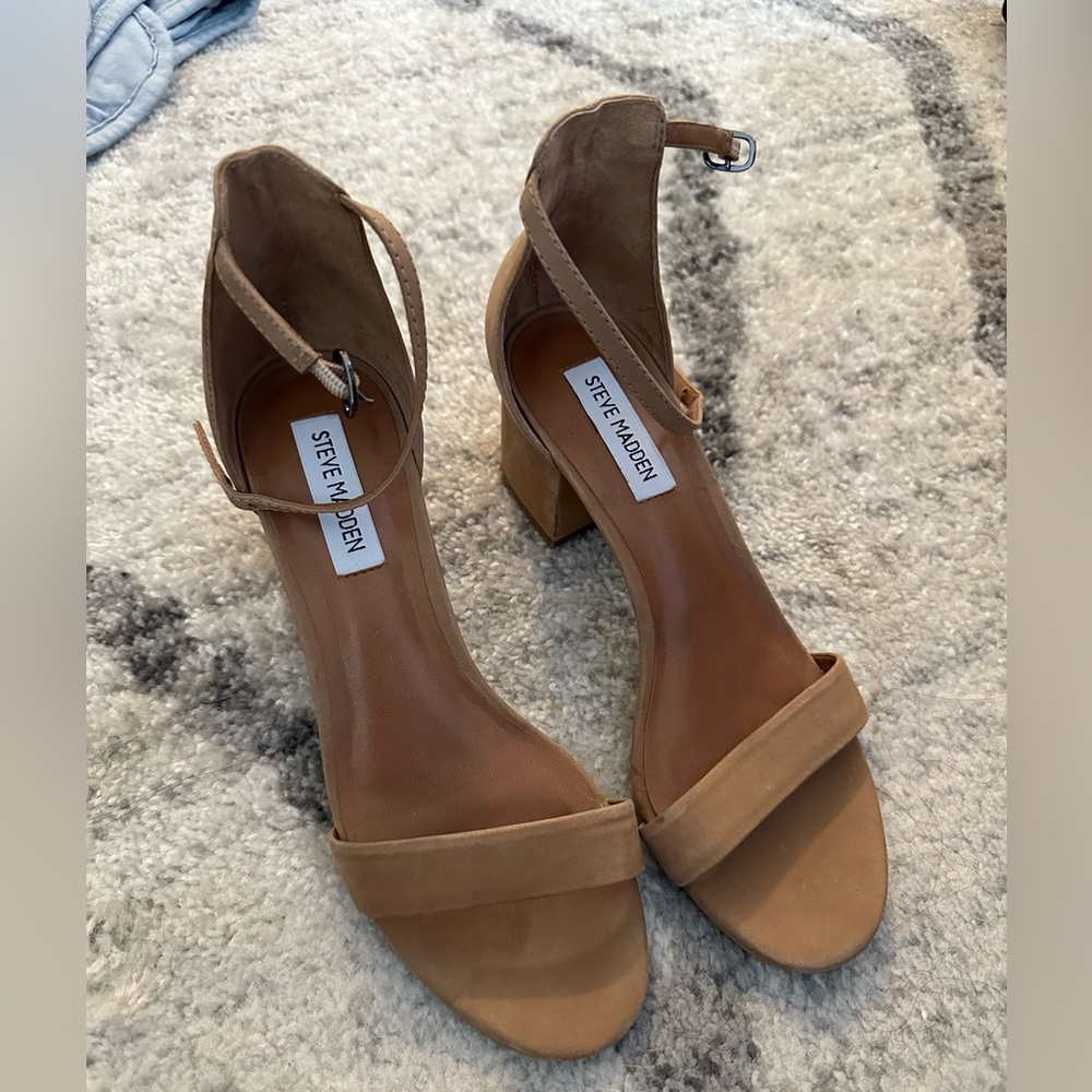 Tan Suede Steve Madden Sandals